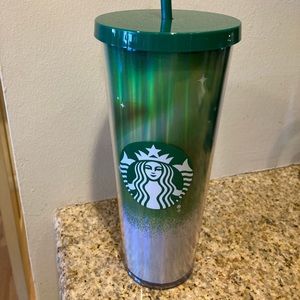 NWT Green & White Starbucks Tumbler